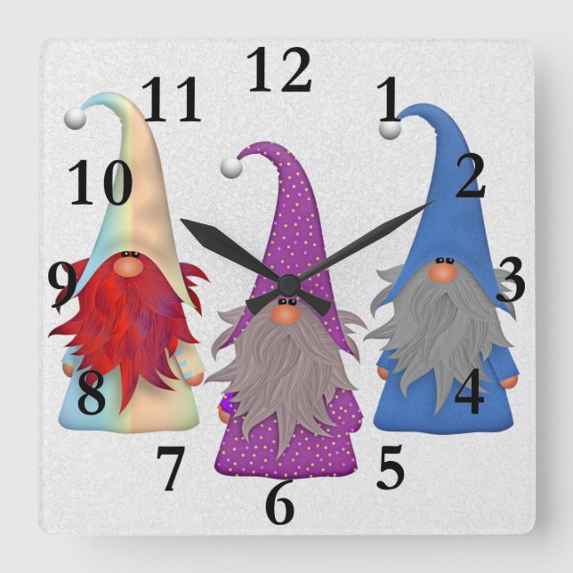 Gnomes Trio Wall Clock (Front)