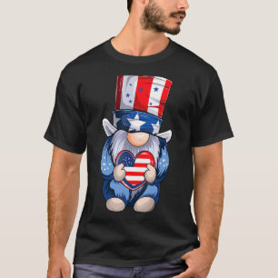 Gnomes Usa American Flag 4th Of July Cute Gnome Pa T-Shirt