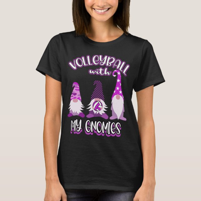 Gnomes Volleyball Player Practice T-Shirt (Front)