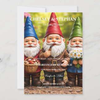 Gnomes Wedding Invites Instant Download Available