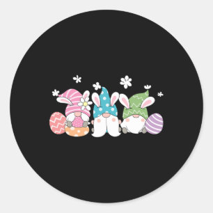 Gnomes With Bunny Ears And Easter Eggs Rabbit Classic Round Sticker