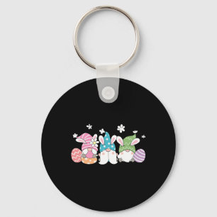 Gnomes With Bunny Ears And Easter Eggs Rabbit  Key Ring