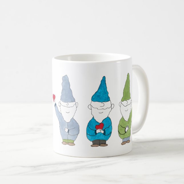 Gnomes With Hearts Coffee Mug (Front Right)