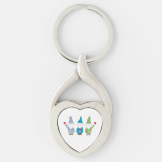 Gnomes With Hearts Magnet Key Ring