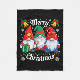 Gnomes Xmas Funny Merry Christmas Gnomes Men Women Fleece Blanket