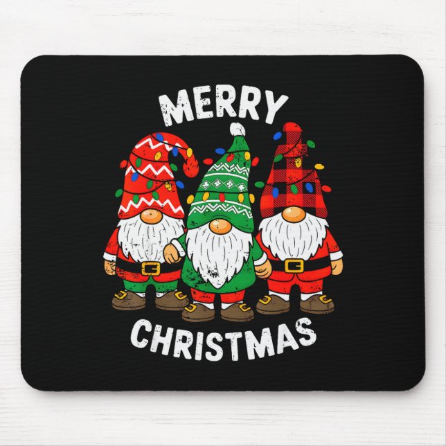 Gnomes Xmas Funny Merry Christmas Squad For Men Wo Mouse Pad (Front)