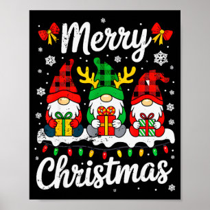 Gnomes Xmas Funny Merry Christmas Squad For Men Wo Poster