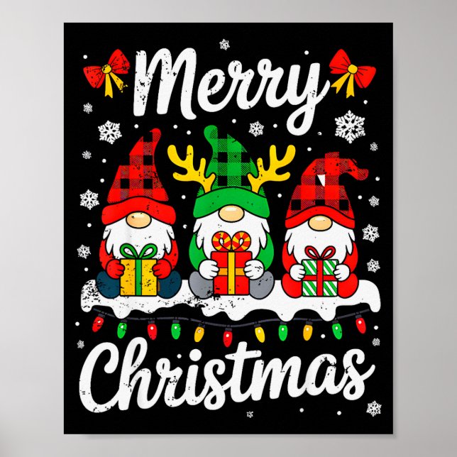 Gnomes Xmas Funny Merry Christmas Squad For Men Wo Poster (Front)