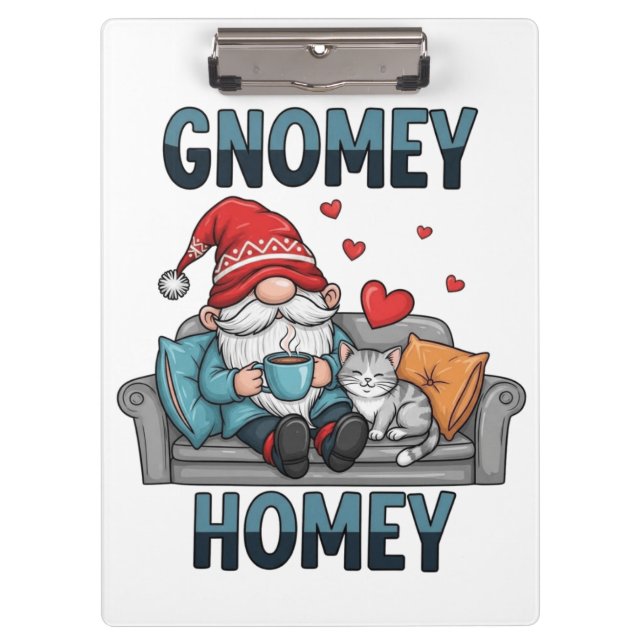 Gnomey homey gnome at home clipboard (Front)