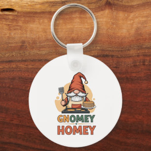 Gnomey homey pancakes design key ring