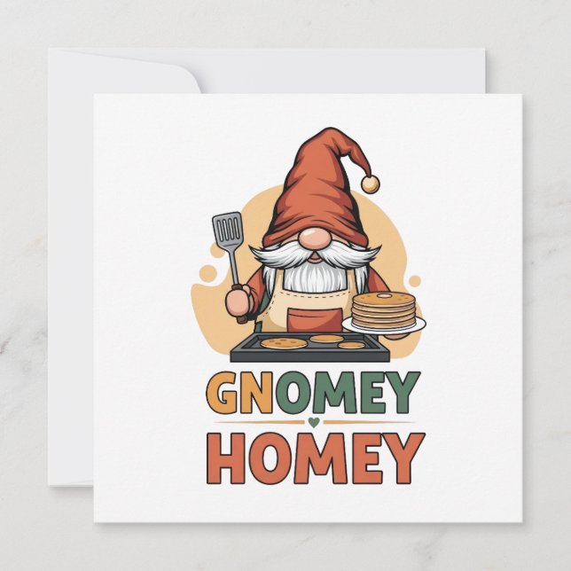 Gnomey homey pancakes design thank you card (Front)