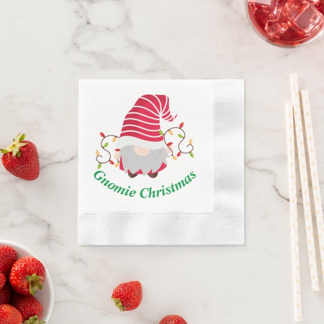 Gnomie Christmas Napkins (Insitu)