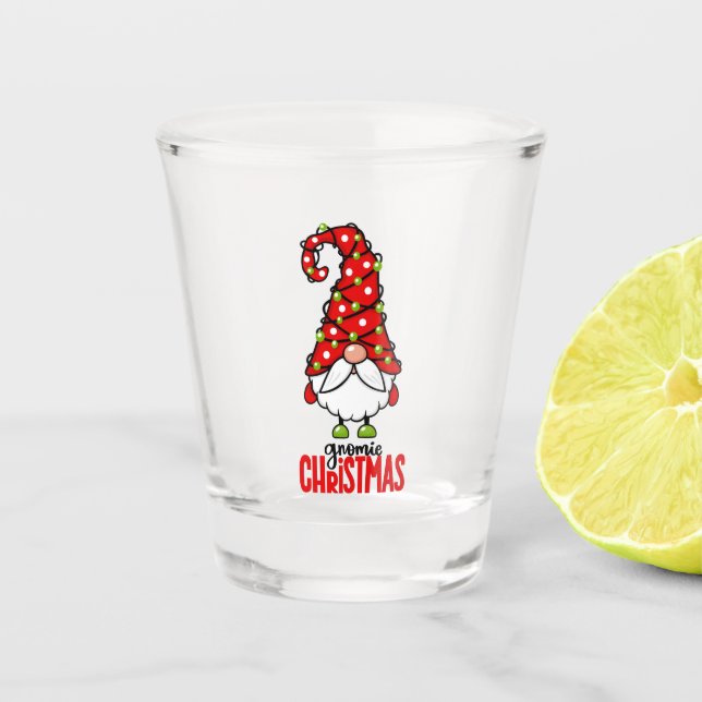 Gnomie Christmas  Shot Glass (Front)
