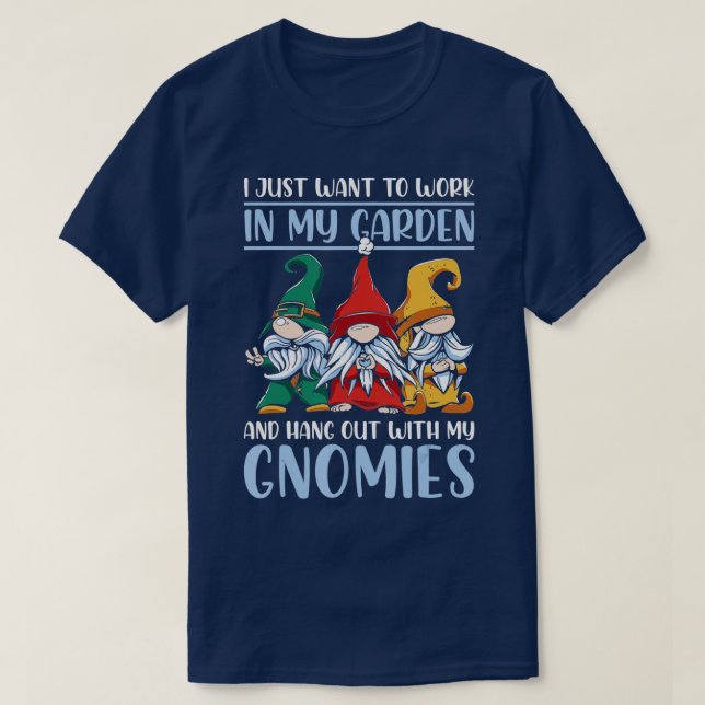 Gnomies and Gardening TShirt (Design Front)