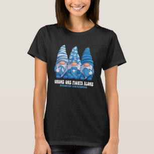 Gnomies Diabetes Awareness Month Blue Ribbon T-Shirt