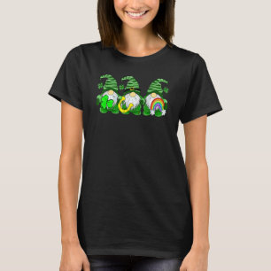 Gnomies Heart Lucky C Shamrock Gnome St Patrick's  T-Shirt