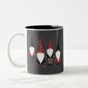 Gnomies Lover Funny Gnome Christmas Two-Tone Coffee Mug
