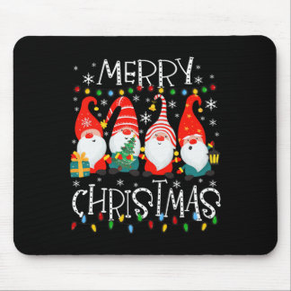Gnomies Merry Christmas Family Lights Xmas Pyjamas Mouse Pad
