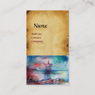 GNOMON  AND LADY OF THE LAKE Brown parchment Business Card