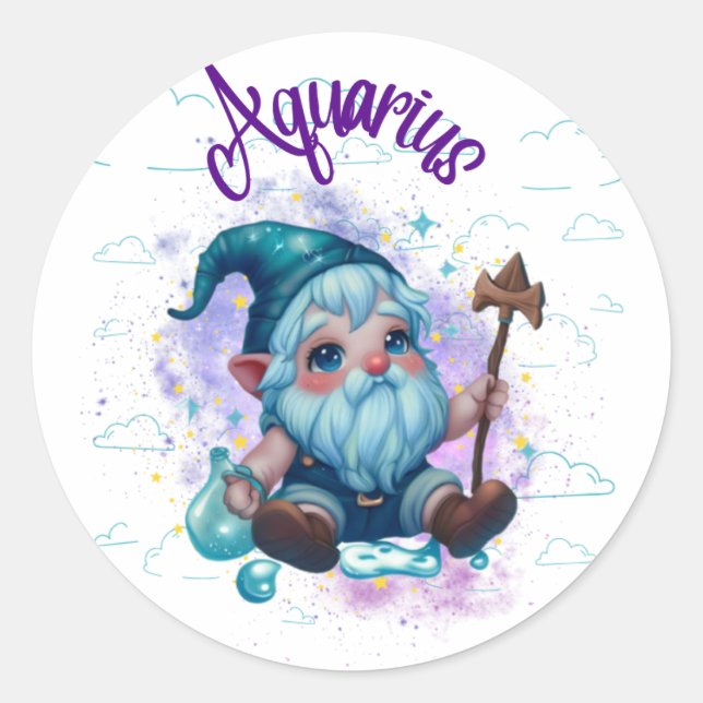 Gnomoscope Aquarius Sticker (Front)