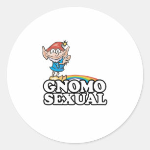 Gnomosexual Classic Round Sticker