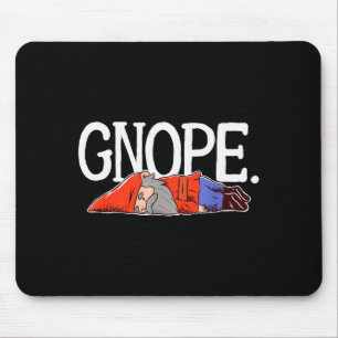 Gnope Gnome Dwarf Funny Garden Elf Christmas  Mouse Pad