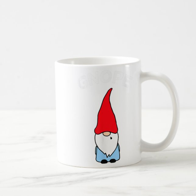 Gnope Gnome Nope Funny Christmas Party Men Women K Coffee Mug (Right)