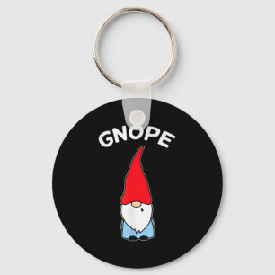 Gnope Gnome Nope Funny Christmas Party Men Women K Key Ring