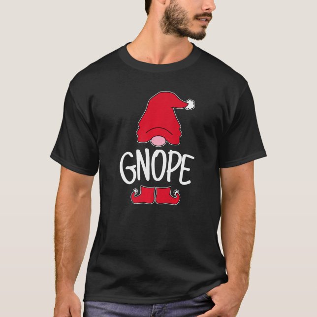 Gnope Tomte Garden Gnome Scandinavian Sweden Nope  T-Shirt (Front)