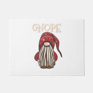 Gnope Tomte Graden Gnome Funny Nope Not Today Pun  Doormat