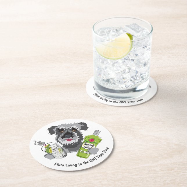 GNT Time Zone Round Paper Coaster (Insitu)