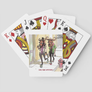 Gnu Age Hipsters Funny Playing Cards