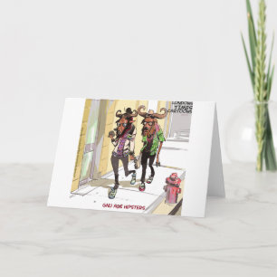 Gnu Age Hipsters Rick London Funny Card