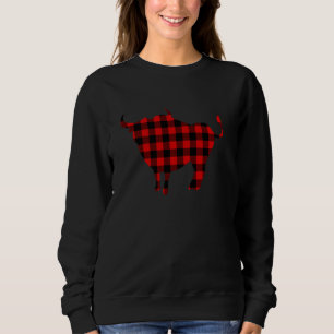 Gnu Red Buffalo Plaid Wildebeest Matching Family P Sweatshirt