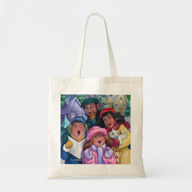 Go a Caroling Painting Tote Bag (Front)