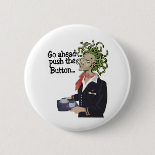 go ahead 6 cm round badge