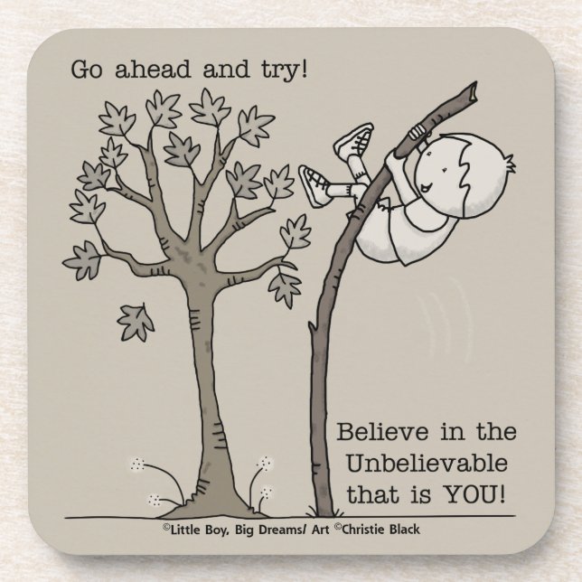 Go Ahead and Try Coaster (Front)