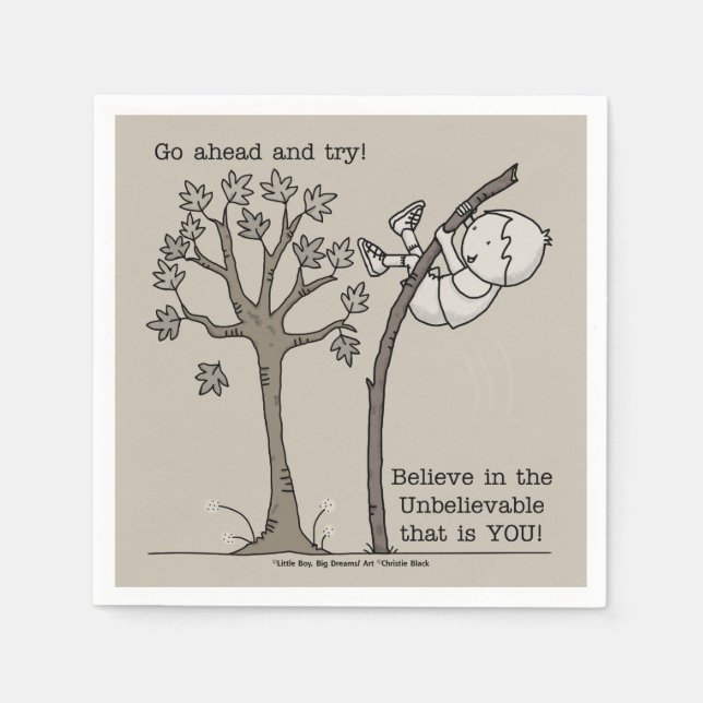 Go Ahead and Try Napkin (Front)