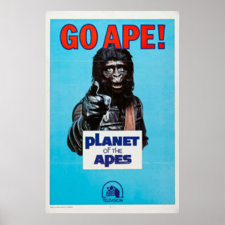 Go Ape Vintage Planet Retro The Movie Of Apes Or Poster