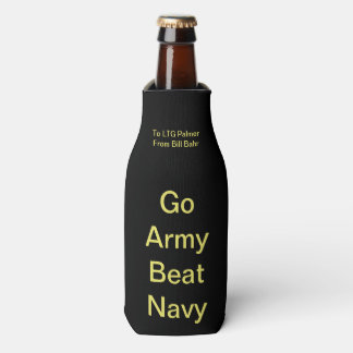 Go Army Beat Navy Beer Bottle Cozy Cooler