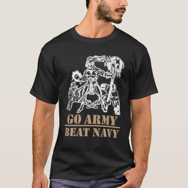 Go Army Beat Navy Football Spirit Gear T-Shirt (Front)
