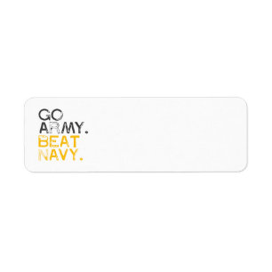 Go Army. Beat Navy Return Address Label