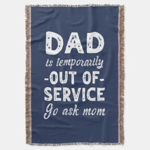 Go ask mum funny fathers day gift for dad throw blanket