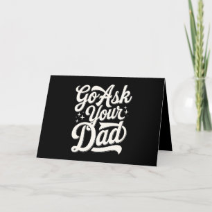 Go Ask Your Dad Funny Mum Mother’s Day Vintage Thank You Card