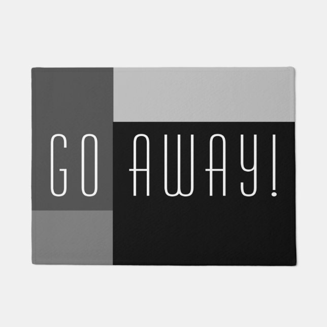 Go Away! Crotchety Door Mat (Front)