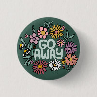 GO AWAY Funny Floral Cute Daisy Hand-Drawn