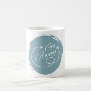 Go Away Funny Typography Modern Arrow Minimalist Coffee Mug