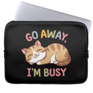 Go away, I'm busy Laptop Sleeve