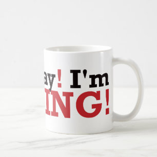Go Away! I'm Fishing! - Red Coffee Mug