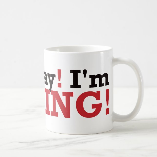 Go Away! I'm Fishing! - Red Coffee Mug (Right)